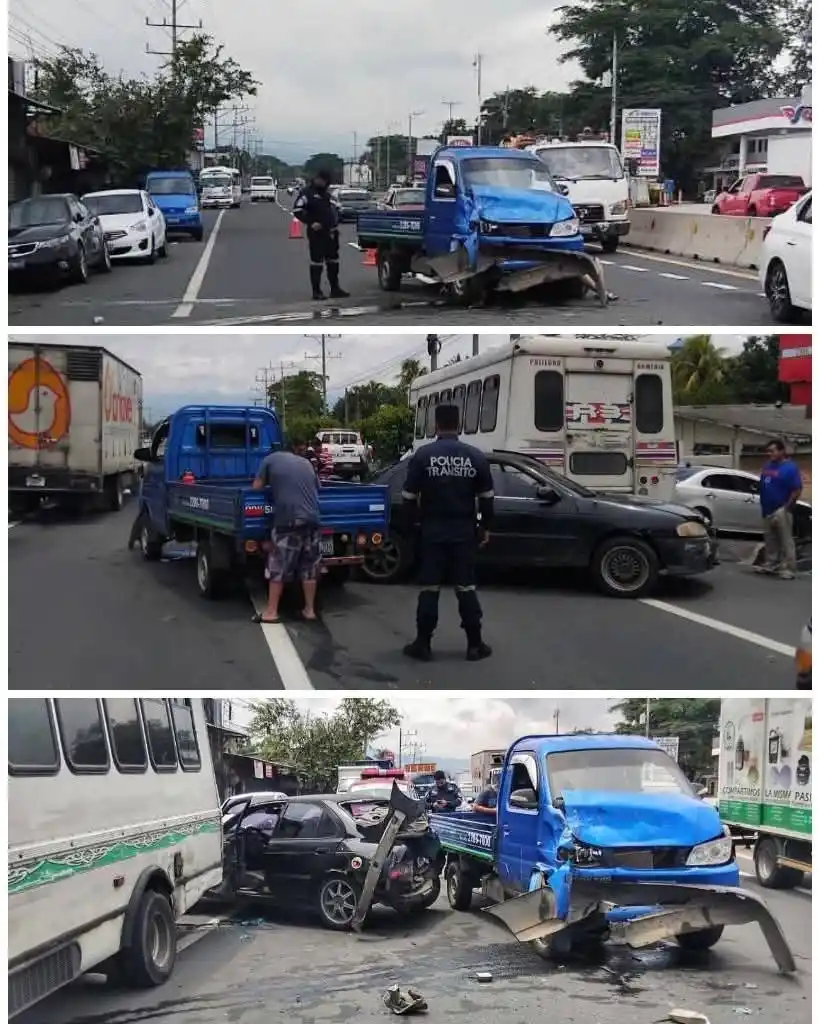 Image from ENFERMED Y Emergencias SV: Autoridades policiales reporta accidente de tránsito en el km 27 de c...