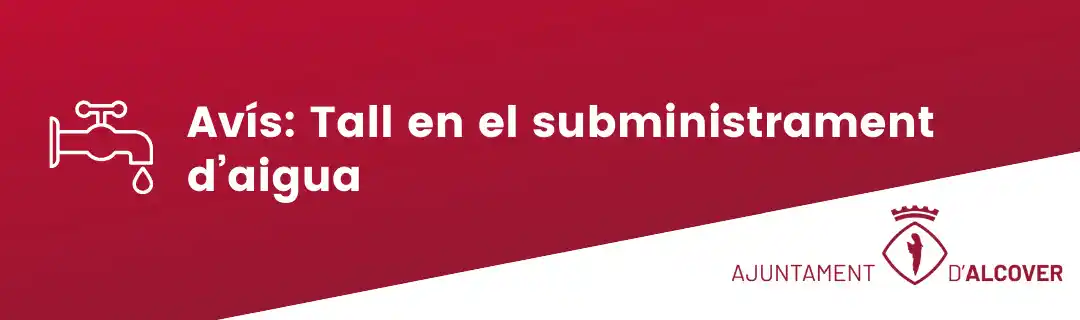 Image from Alcover Vila: *[AVÍS]* 🚱 S'informa que, dilluns 16 de juny, es produirà un tall d'a...