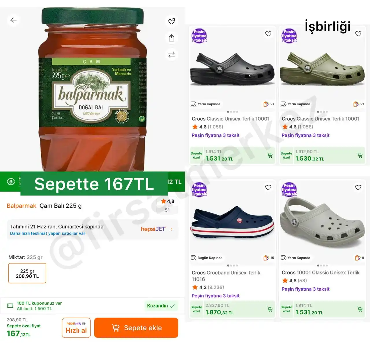 Image from İndirim Fırsat Merkezi: 🔥Balparmak Çam Balı 225Gr ✅Sepette 167TL - Balparmak Ürünlerinde Sep...