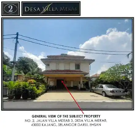 Image from Malaysia Bank Auction/Lelong Besties - Ken 012-9499139: 🌀 Bank Auction🌀Last Call‼  📍 No. 2, Jalan Villa Merab 3, Desa Villa...