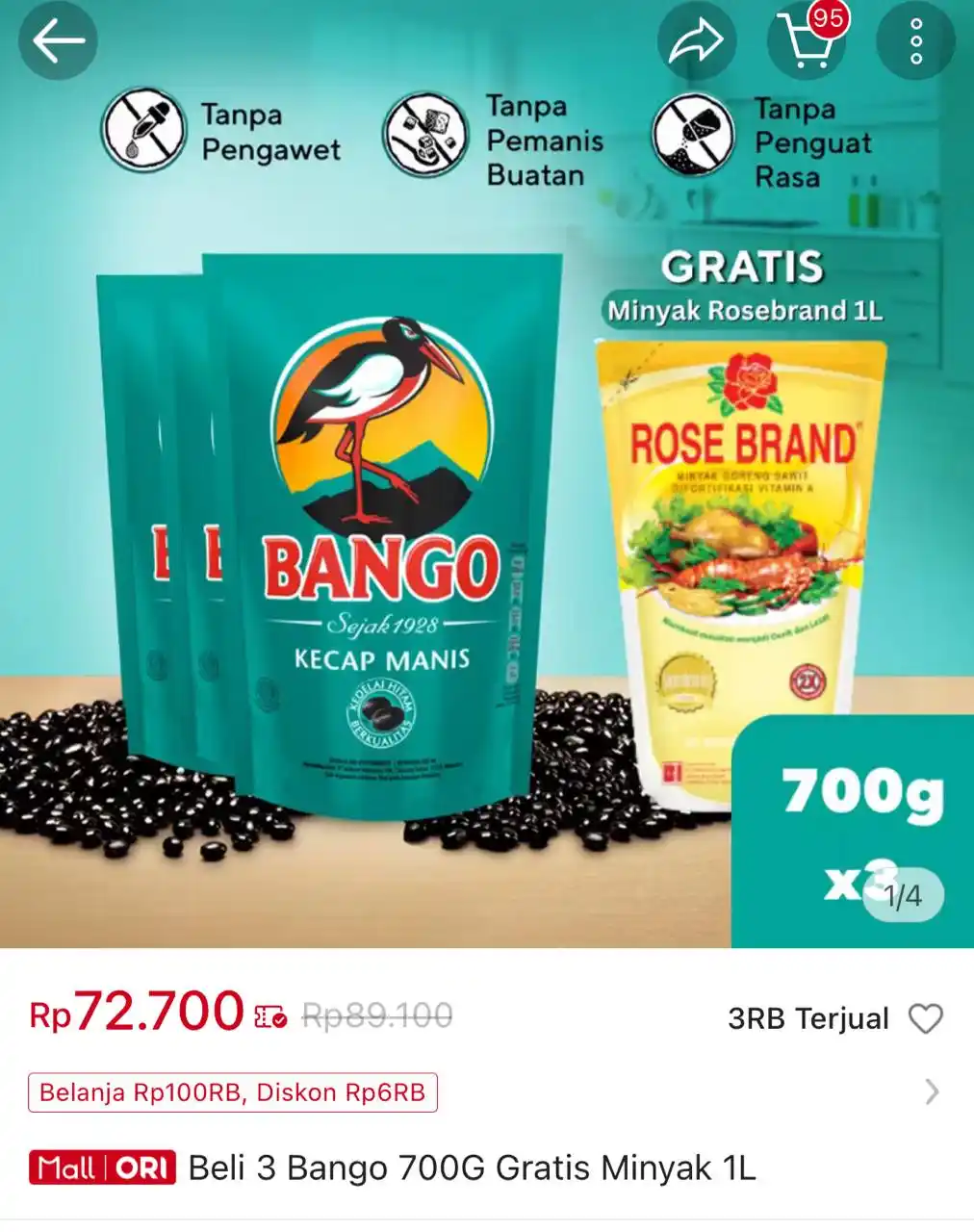 Image from Racun Shopee Receh: Beli 3 Bango 700G Gratis Minyak 1L https://s.shopee.co.id/9f9EDVihNC?s...