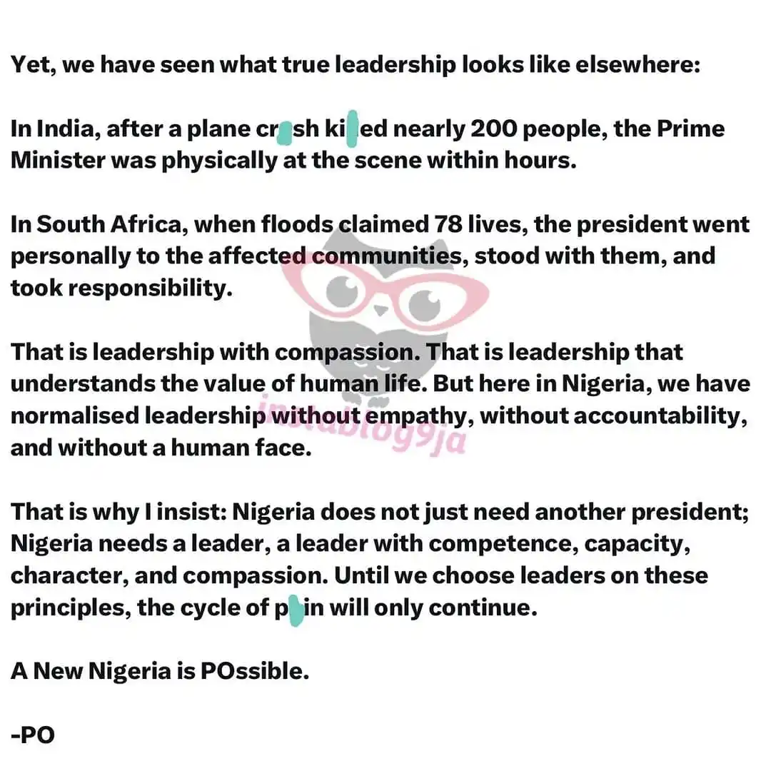 Image from Instablog9ja Network: Benue Crisis: Peter Obi faults presidency over lack of physical presen...