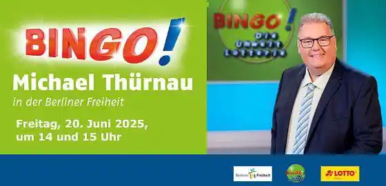 Image from LOTTO Bremen: *"BINGO!-Bär" Michael Thürnau in der Berliner Freiheit* Am Freitag, d...