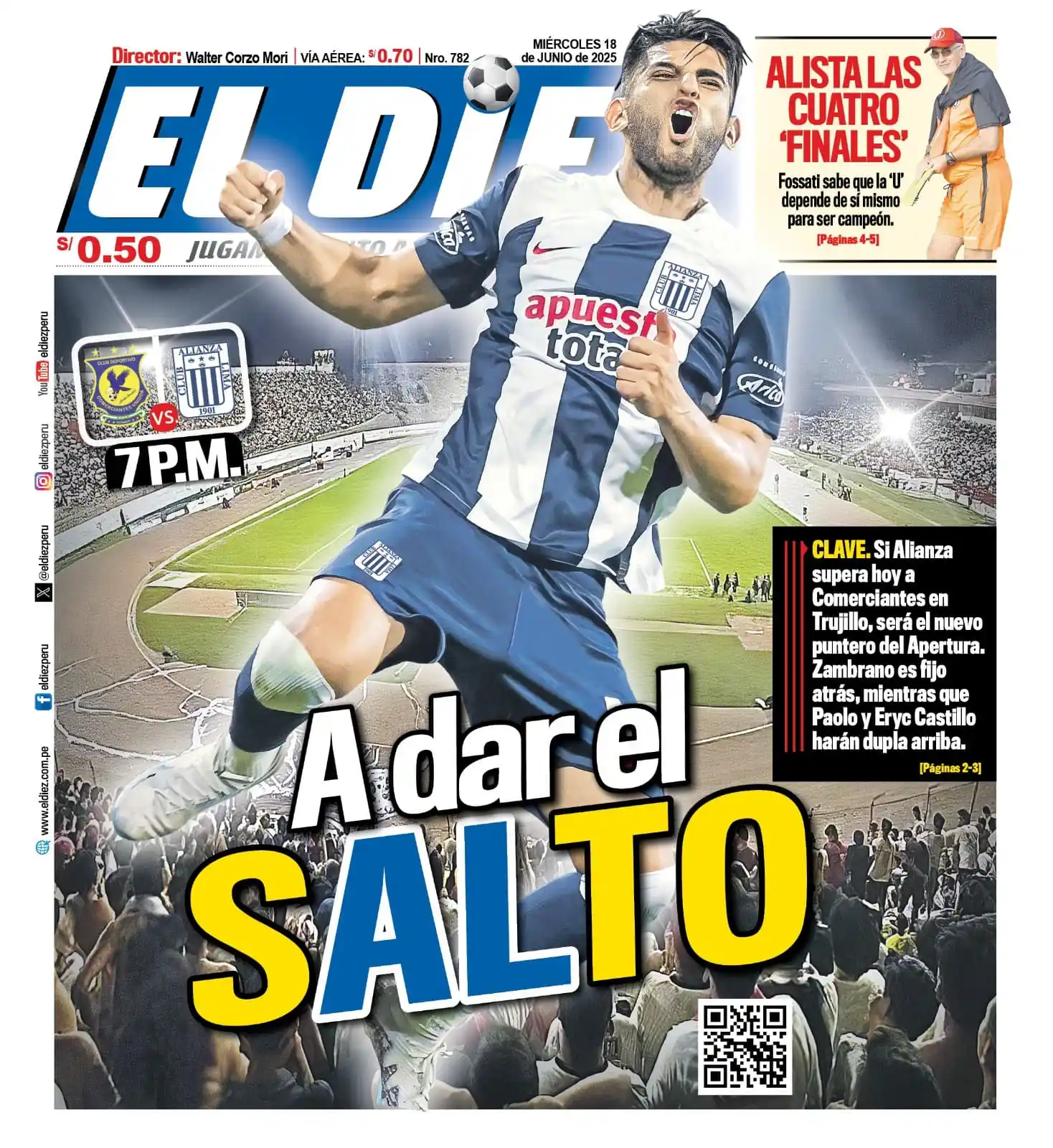 Image from El Diez Perú: 💥 ¡Buen día, sobrino/a! 💥 🗞 ¡Aquí la portada del Diario El Diez pa...