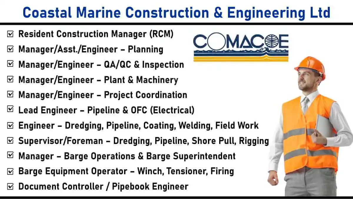 Image from Construction Placement: 📢📢 *Coastal Marine Construction & Engineering Ltd: Recruitment for O...