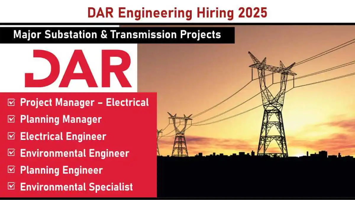 Image from Construction Placement: 📢📢 *DAR Engineering Hiring 2025: Join Major Substation & Transmissio...