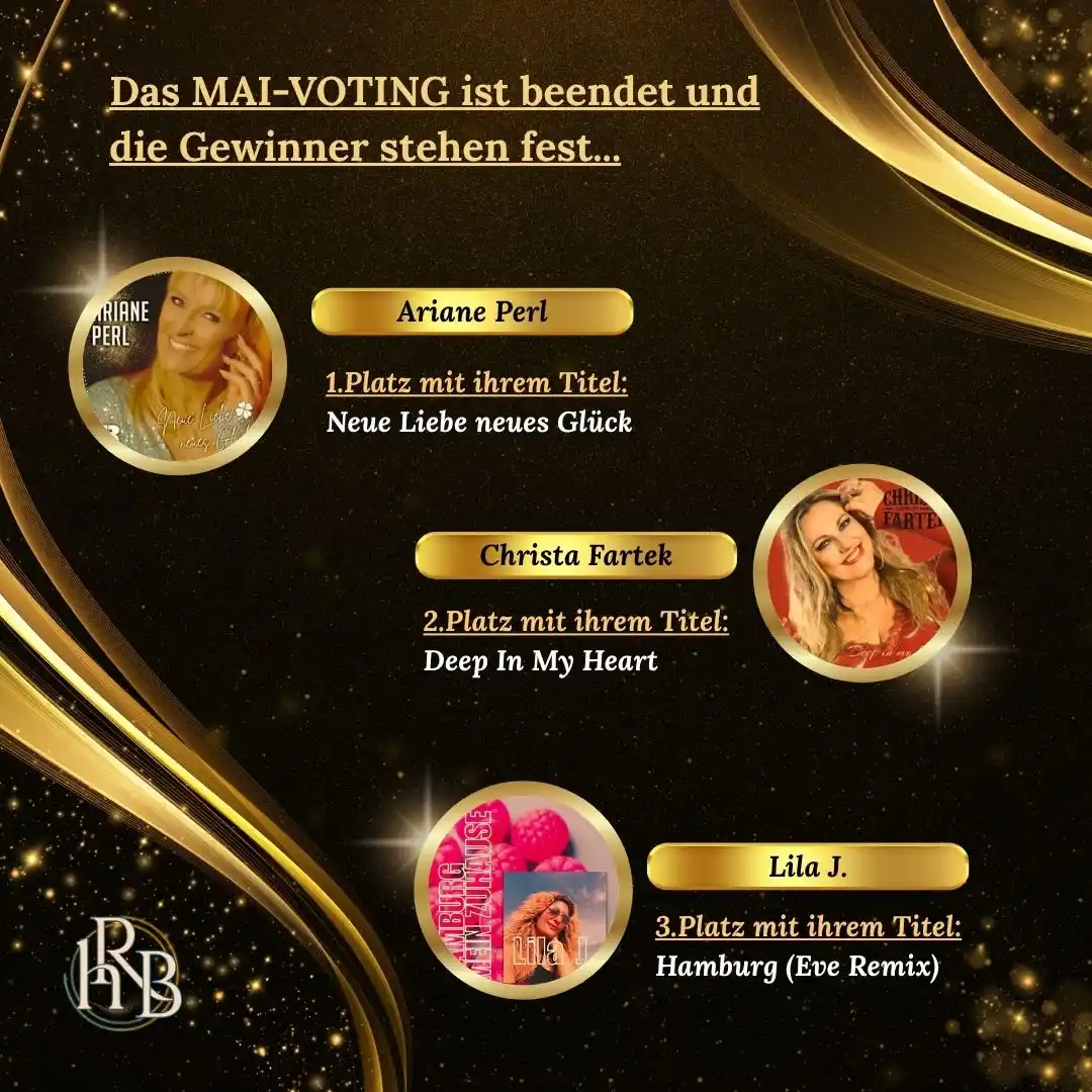 Image from 🎶🍹Radio-hörBar 🍹🎶: 🎉 Die Gewinner des Mai-Votings stehen fest. 🎉 Wir gratulieren unsere...