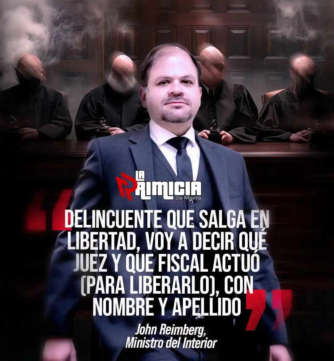 Image from La Primicia De Manta: 🔎 El Ministro del Interior, John Reimberg, anunció ante la Comisión d...
