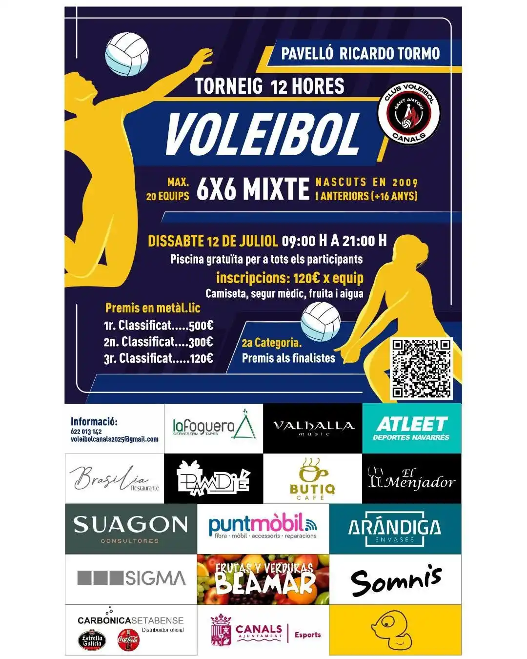 Image from Ajuntament de Canals: 🏐 El recentment creat @voleibolsacanals es posa en marxa este juliol ...
