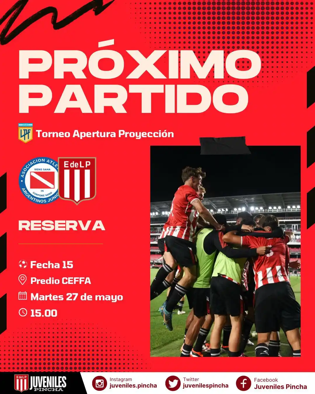 Image from 🦁 Juveniles Pincha: 🔜 Fecha 15 vs. AAAJ 🏆 Torneo Apertura Proyección 🏟️ Predio CEFFA �...