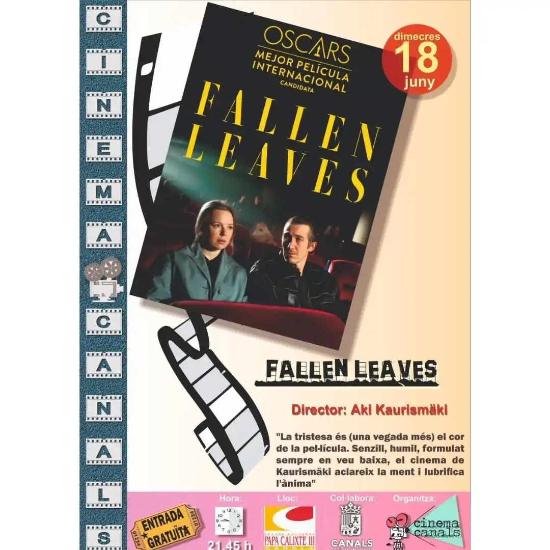 Image from Ajuntament de Canals: 🍿🇫🇮 El Club de Cinema Canals, amb la col·laboració de la regidoria ...