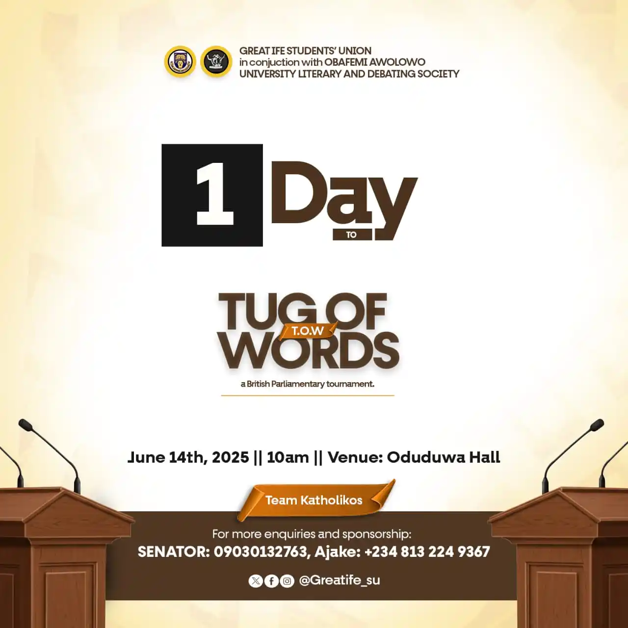 Image from OBAFEMI AWOLOWO UNIVERSITY (GREAT IFE).: *GREAT IFE STUDENTS' UNION OBAFEMI AWOLOWO UNIVERSITY, ILE-IFE* Ken S...