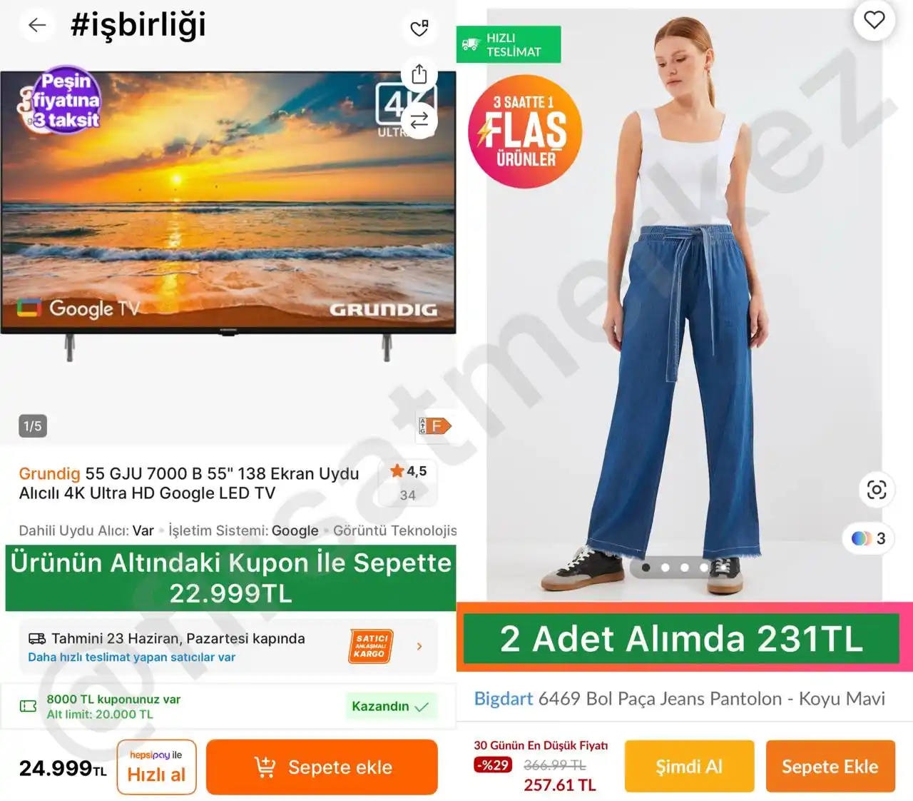 Image from İndirim Fırsat Merkezi: 🔥Grundig 55 GJU 7000 55 İnç 138 Ekran Uydu Alıcılı 4K Ultra HD Google...