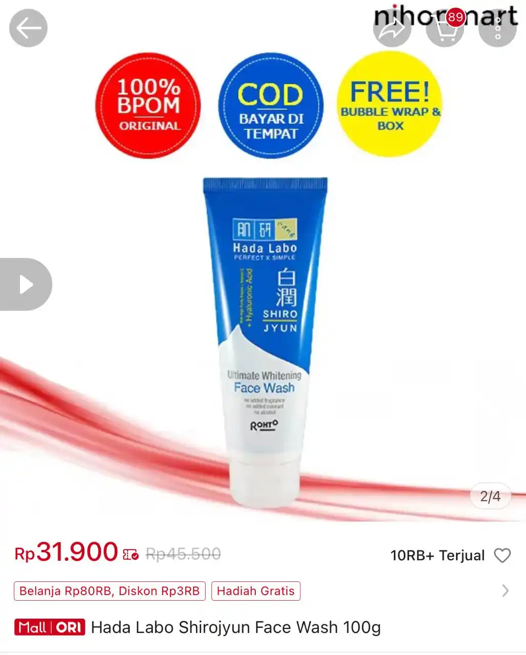 Image from Racun Shopee Receh: Hada Labo Shirojyun Face Wash 100g https://s.shopee.co.id/4AoH9ujDEn?s...