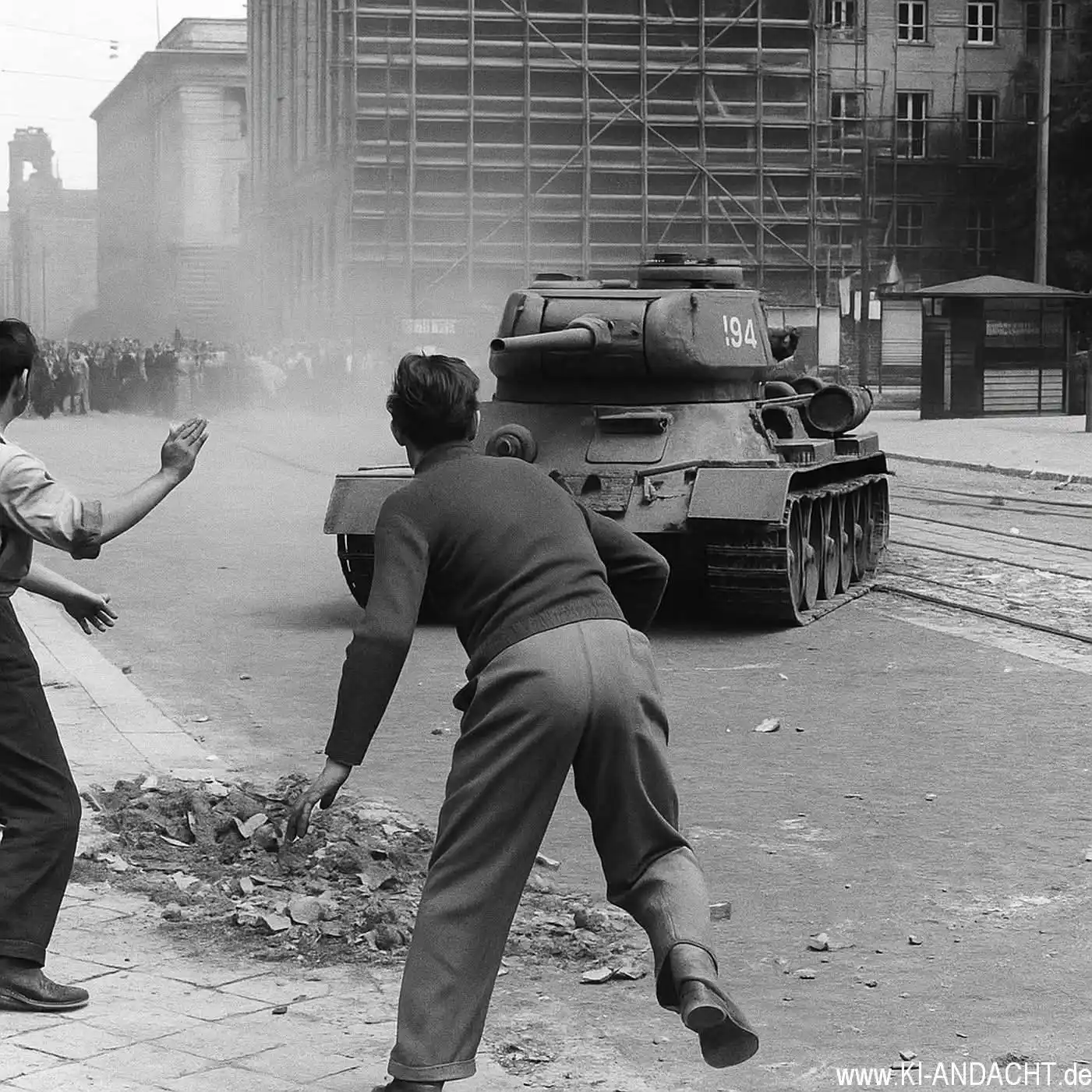 Image from KI-Andacht: ✊ Heute vor genau 72 Jahren: Menschen in der DDR stehen auf – nicht nu...