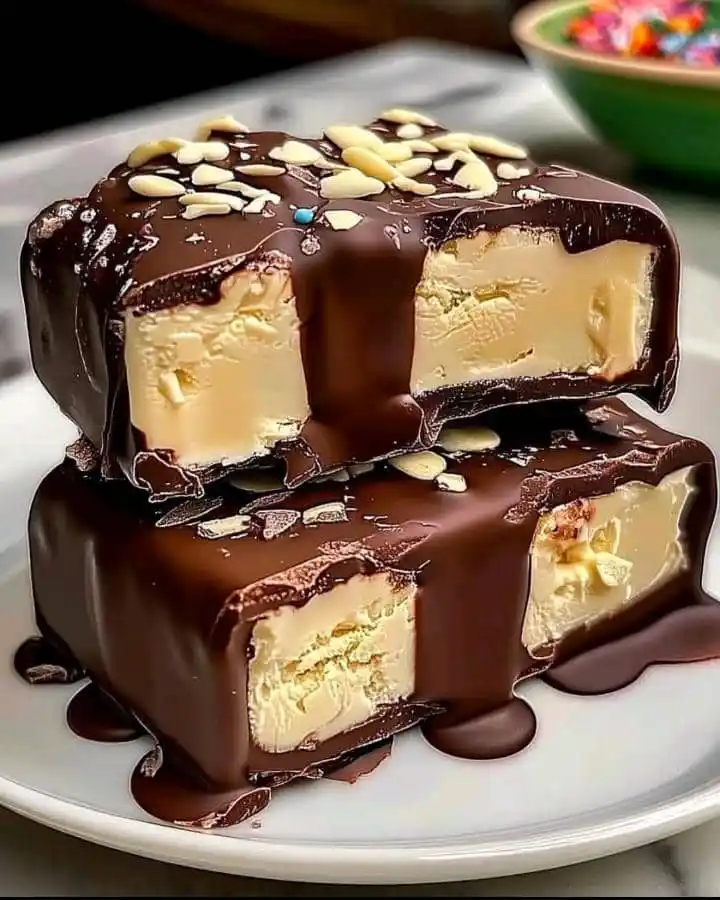 Image from *ZIM* ๐๐ข๐ข๐ ๐ฅ๐๐๐๐ฃ๐๐ฆ: *Homemade Chocolate-Covered Ice Cream Bars* *Ingredients:* - Vanilla ...