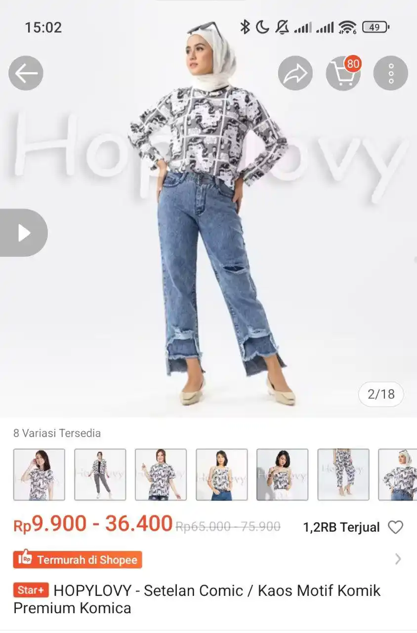 Image from Racun Shopee Receh: HOPYLOVY - Setelan Comic / Kaos Motif Komik Premium Komica https://s.s...