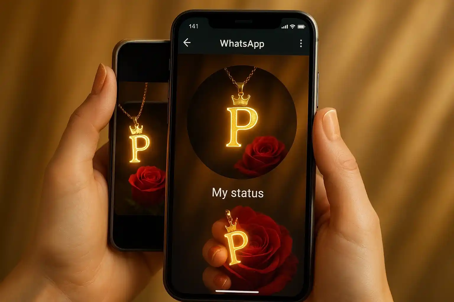 Image from IND Shorts: https://tnai.in/alphabet-pendant-dp-with-a-rose-a-to-z/...