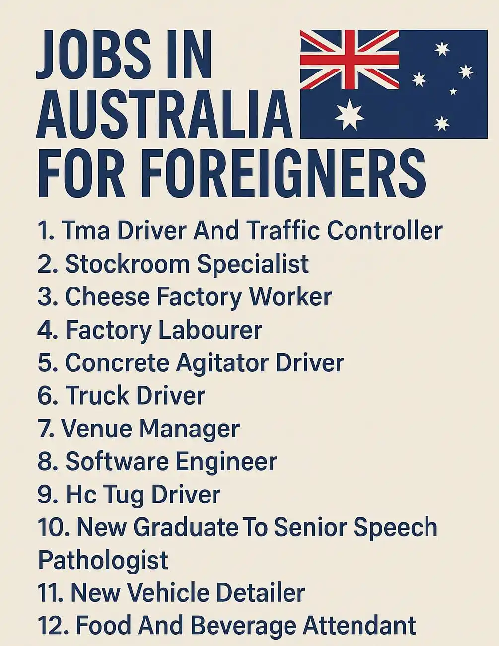 Image from Foreign Jobs Official - Saudi Arabia - UAE - Kuwait: *Jobs In Australia For Foreigners 🇦🇺* *1* : Tma Driver And Traffic ...