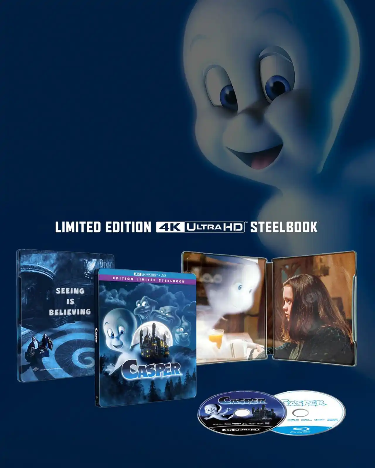 Image from Bluraymania: Каспер (Casper) (1995) (4K UHD + Blu-ray) Steelbook Впервые на 4K UHD...