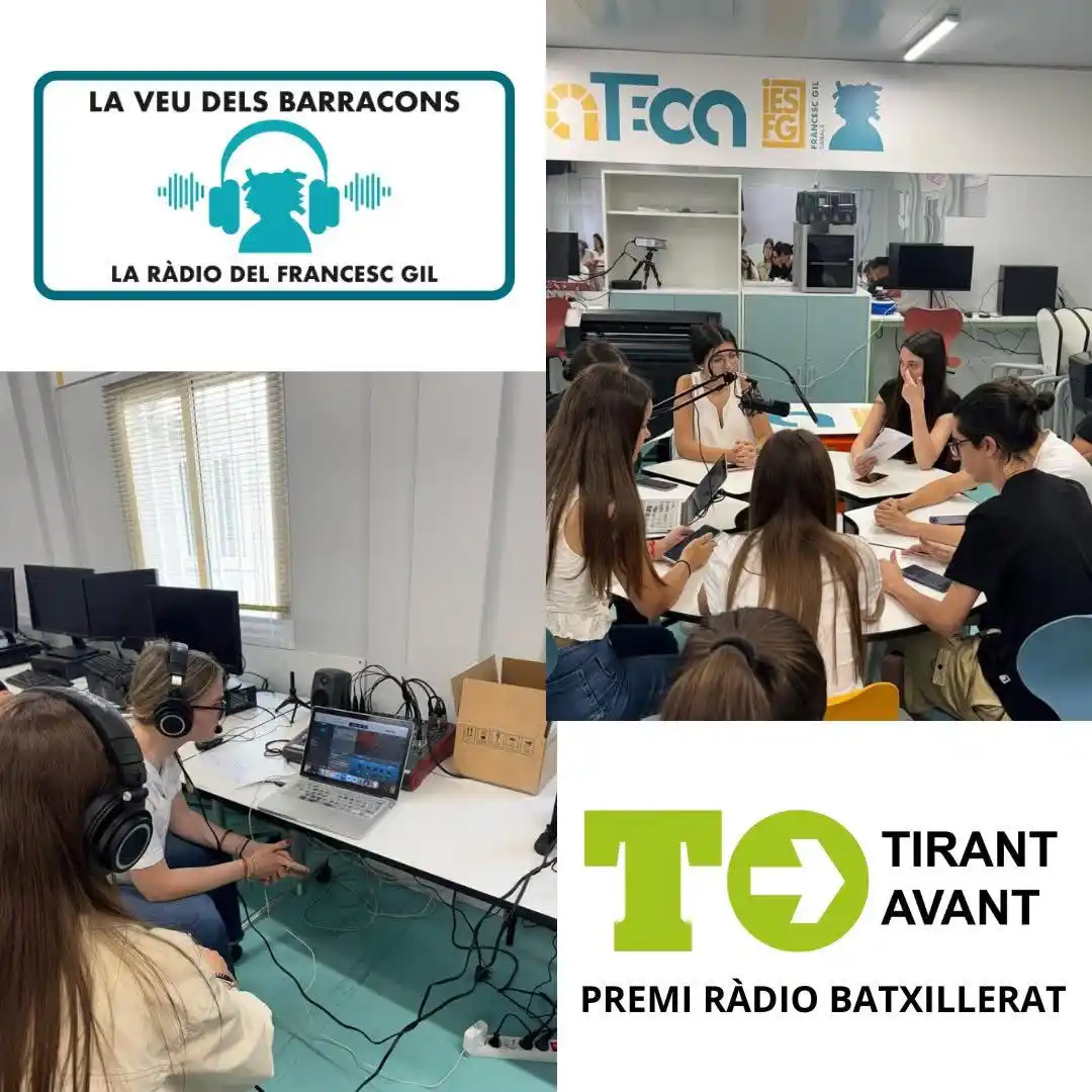 Image from Ajuntament de Canals: 🎙 "La Veu dels Barracons", Premi Ràdio Batxillerat del Festival TIRAN...