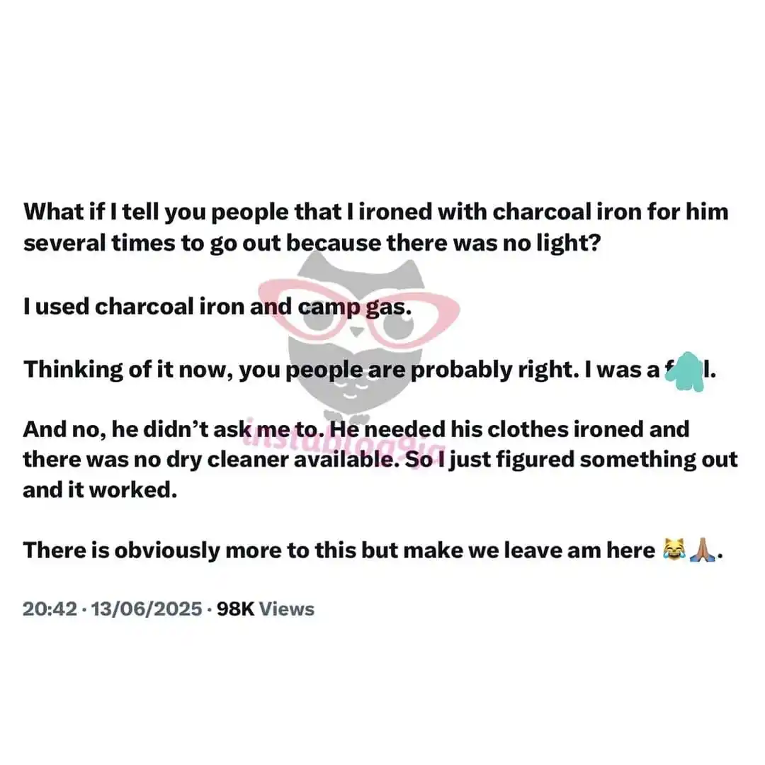 Image from Instablog9ja Network: Lady recounts how she went the extra mile — even using a charcoal iron...
