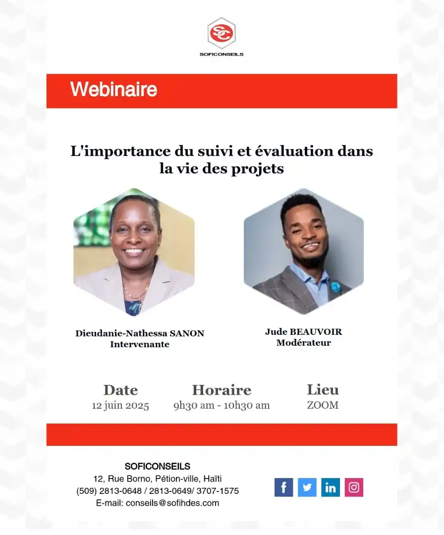 Image from SOFIHDES: *Le webinaire sur le suivi et l’évaluation de projets a lieu aujourd’h...
