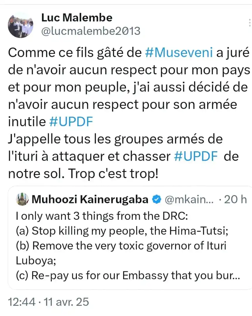 Image from DJUGU ACTUALITÉ✅: Les gens qui utilisent les groupes armés rebelles local a saboter la p...