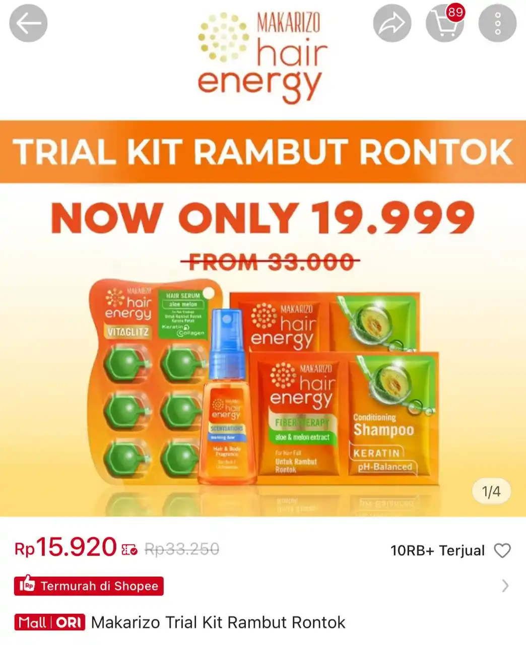 Image from Racun Shopee Receh: Makarizo Trial Kit Rambut Rontok https://s.shopee.co.id/7phZWg86Uu?sha...
