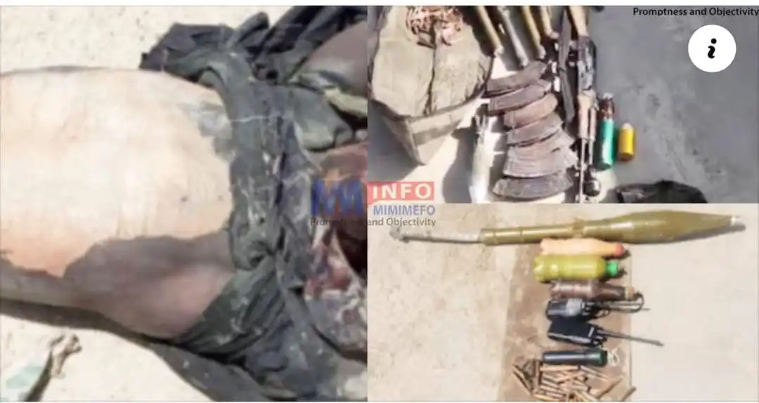 Image from Mimi Mefo Info (MMI) : Malam Jidda, a senior Boko Haram/ISWAP figure, was neutralised in Yobe...