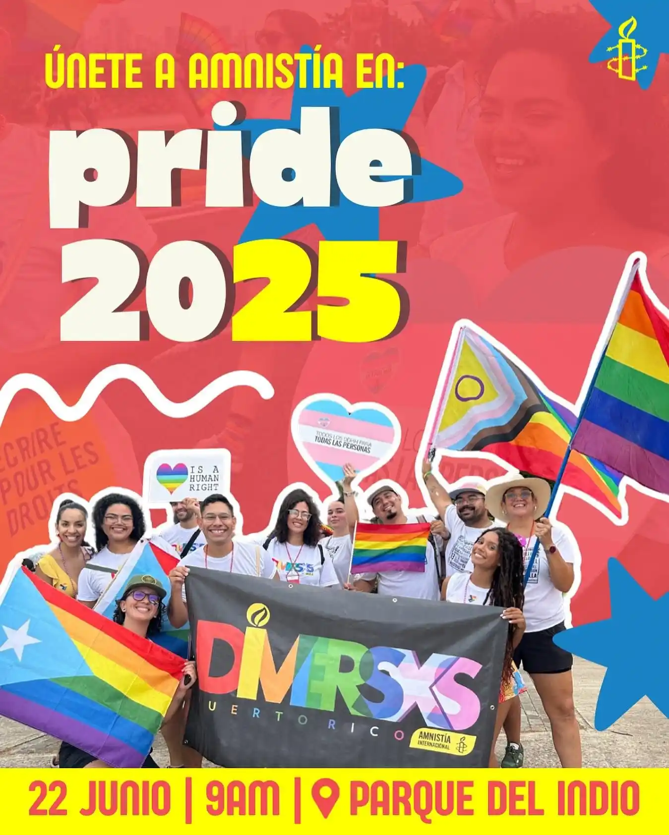 Image from Coalición Estudiantil En Búsqueda De La Equidad LGBTIQ+: 🏳️🌈 ¡Marcha con Amnistía Internacional y Diversxs en Pride PR! 🏳️...