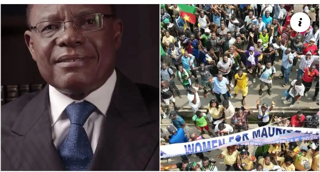 Image from Mimi Mefo Info (MMI) : Maurice Kamto's recent welcome by a large crowd in Douala turned a sim...