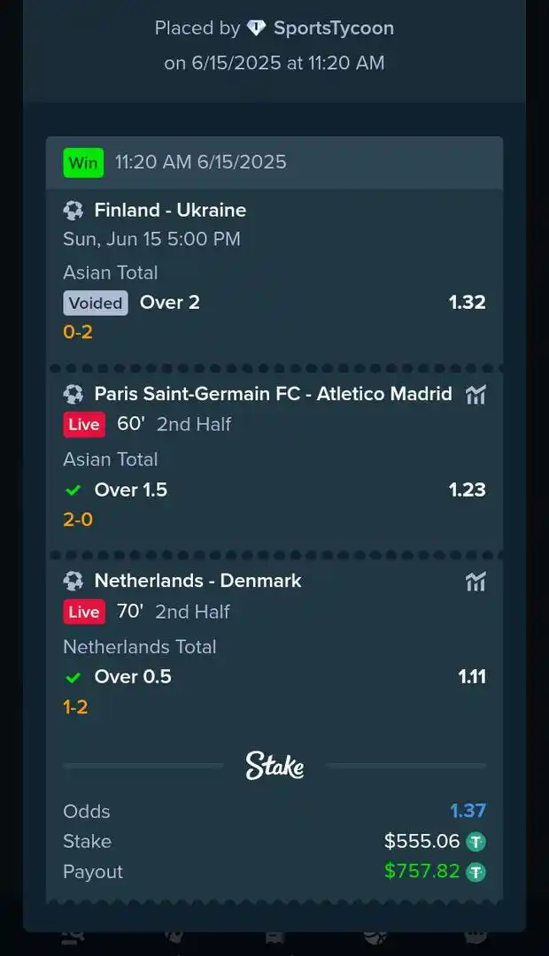 Image from Funnybros : *MAX BET TICKET WON ON STAKE!!!* ✅💵🔥✅💵💥✅💵🔥✅ 💵 $757 won & paid...