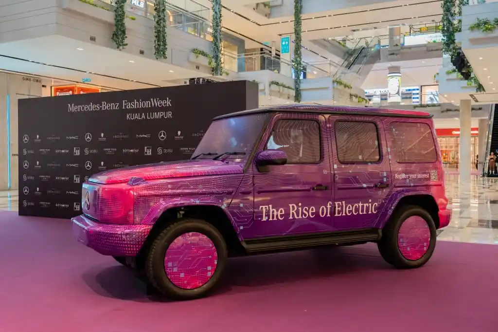 Image from MotaAuto.com: Mercedes-Benz G-Class Electric on display at The Exchange TRX  In conj...