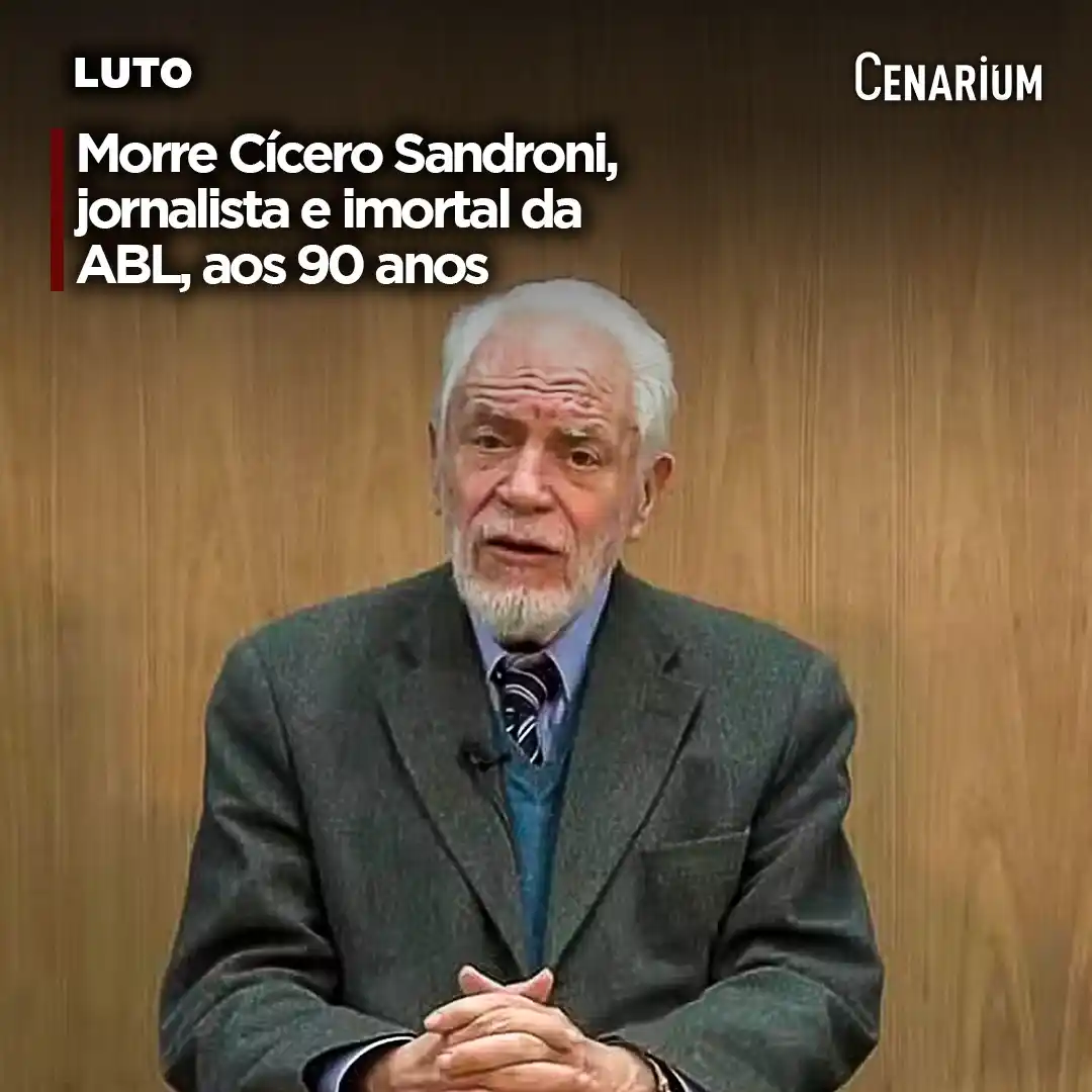 Image from CENARIUM: 🥀 *Morre Cícero Sandroni, jornalista e imortal da ABL, aos 90 anos* ...