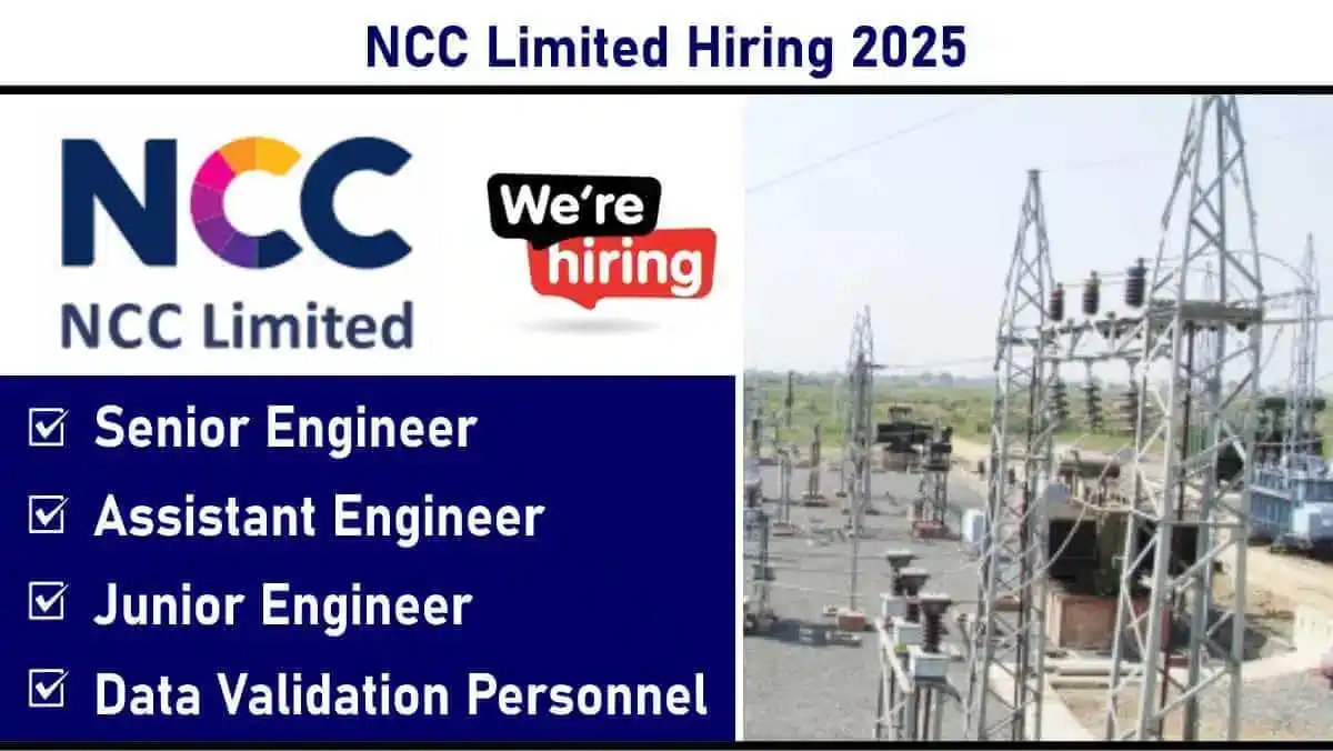 Image from Construction Placement: 📢📢 NCC Limited Hiring 2025: Maharashtra Projects | Hiring for Electr...