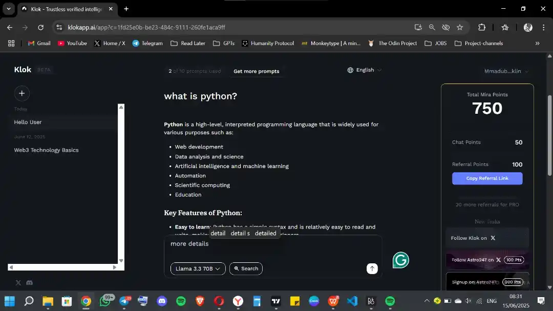Image from CRYPTO SPARTAN GROUP 🀄🐂 UPDATES: Next cook project, get in early 👉https://klokapp.ai?referral_code=5R8...