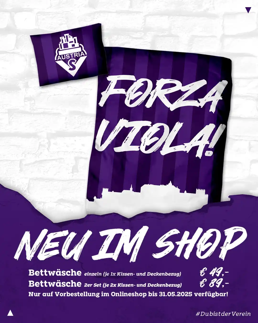 Image from SV Austria Salzburg: *NUR NOCH HEUTE ZUM VORBESTELLEN!!!* Die Bettwäsche für violette Träu...