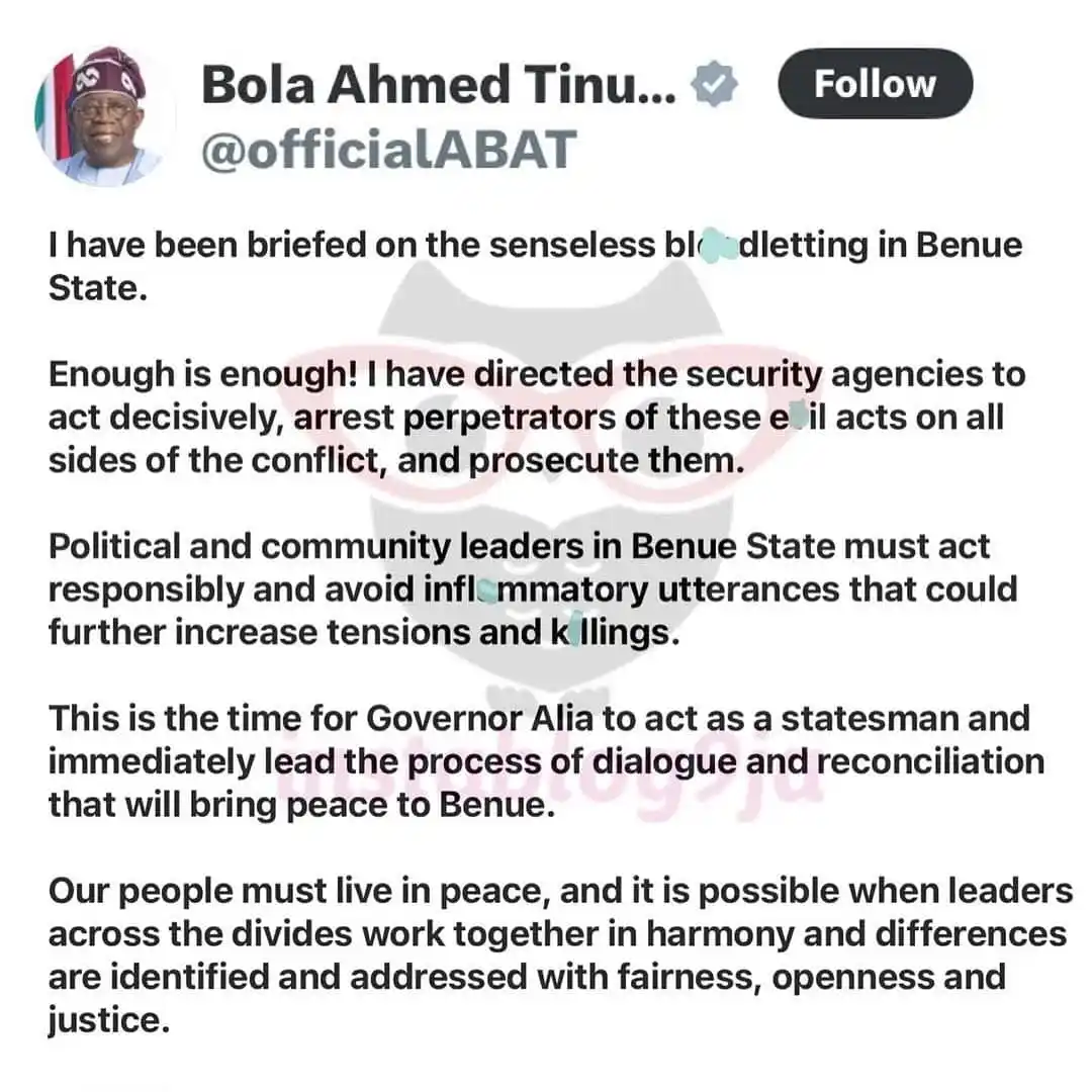 Image from Instablog9ja Network: OAP Osi draws President Tinubu’s attention to his 2014 tweet about Bok...