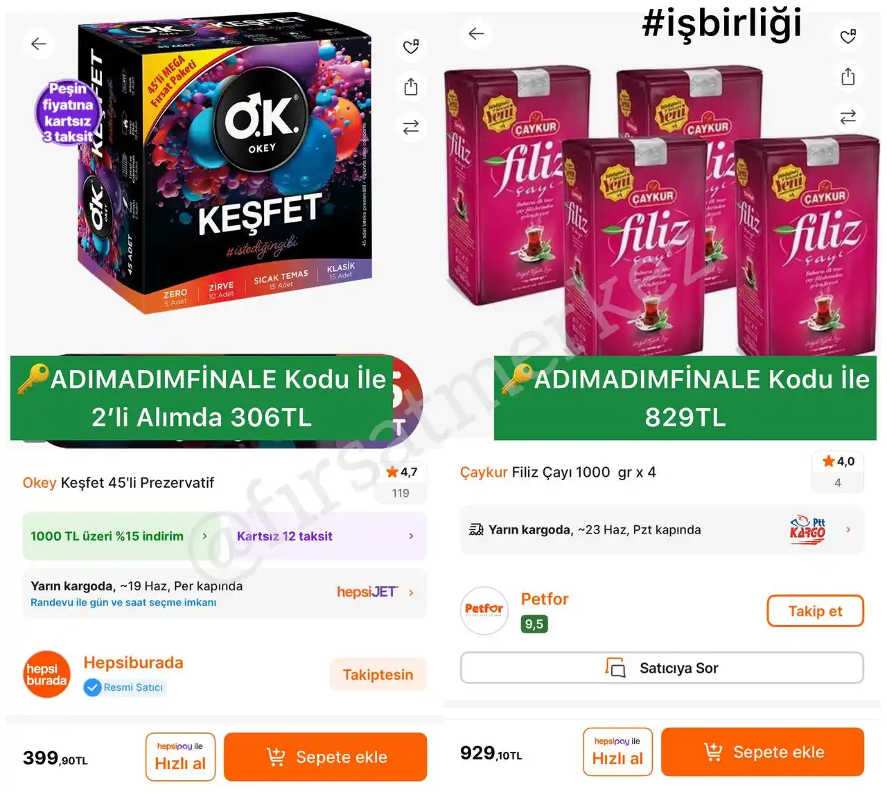 Image from İndirim Fırsat Merkezi: 🔥Okey Keşfet 45’li Prezervatif ✅399TL - 2’li Alımda ADIMADIMFİNALE K...