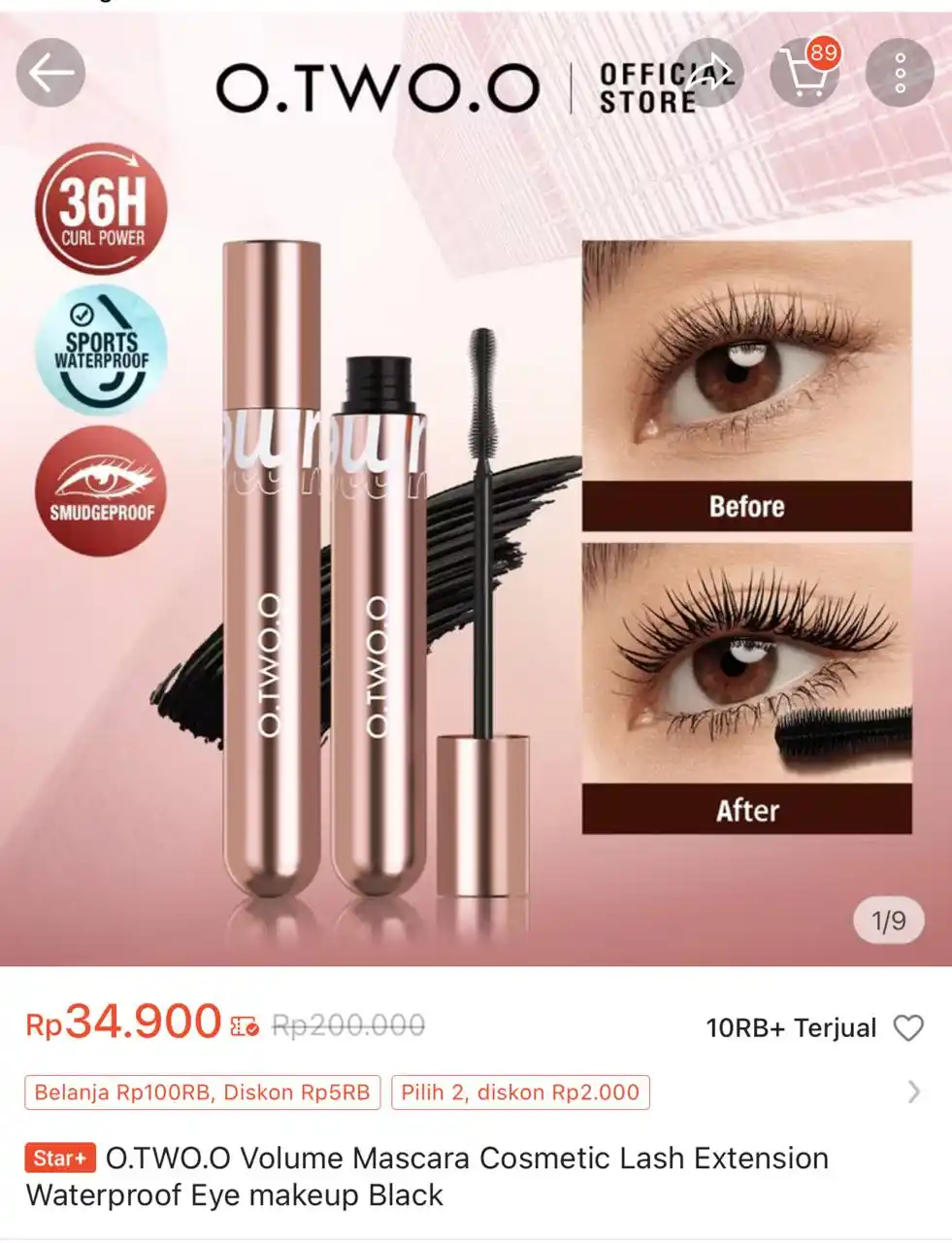 Image from Racun Shopee Receh: O.TWO.O Volume Mascara Cosmetic Lash Extension Waterproof Eye makeup B...