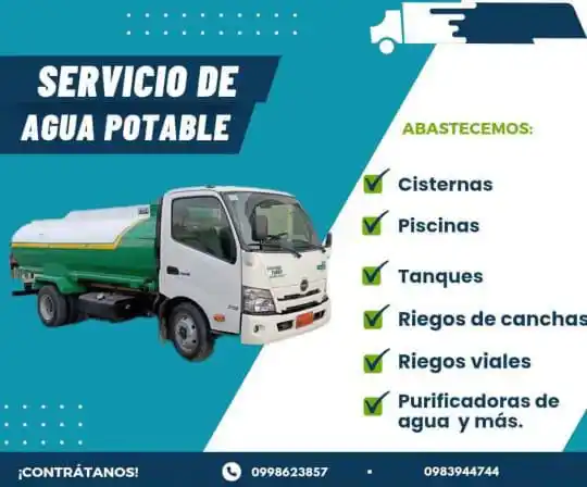 Image from La Primicia De Manta: 🅿️ *¿Te quedaste sin agua? ¡Nosotros te la llevamos!* 🙌 ✅ Cisternas...
