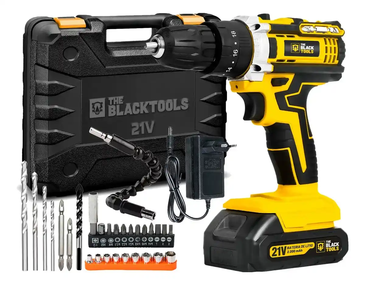 Image from GPCR Promo - Hardware e Tecnologia: 🔥Parafusadeira E Furadeira Impacto The Black Tools Tb-21pw 21v - Ho...
