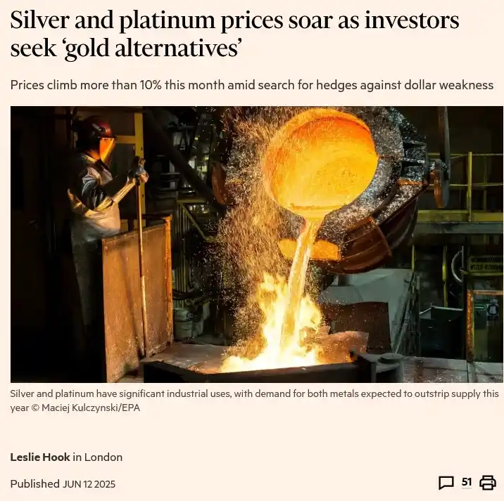 Image from Pembeli Aset Official: *Perak & Platinum Mendominasi Tren Investasi* *Financial Times ( 12 j...