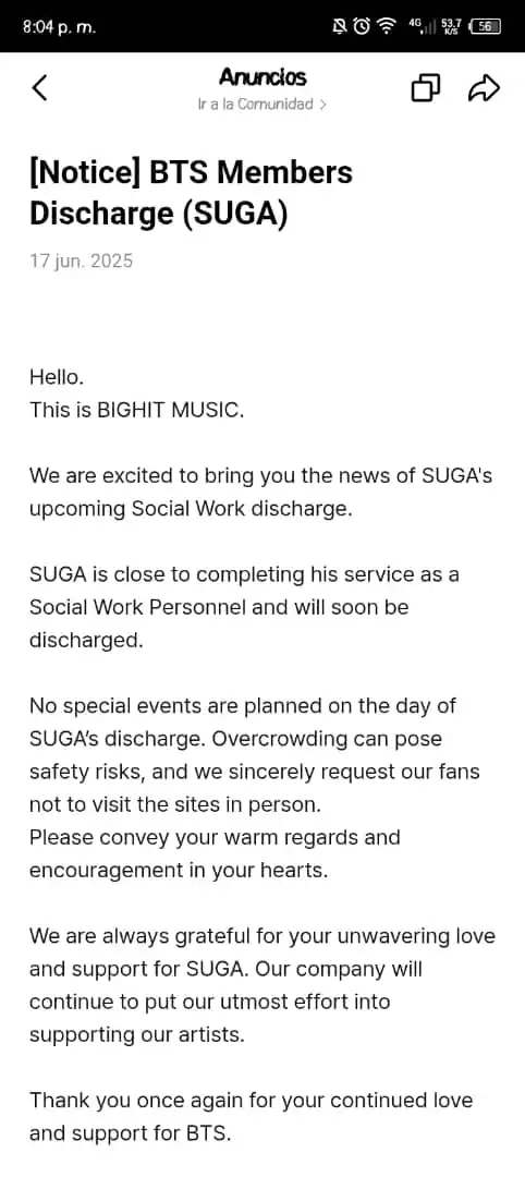 Image from BV 🇻🇪 - [INFO de BTS]📰💜: *Por fin 😭*...