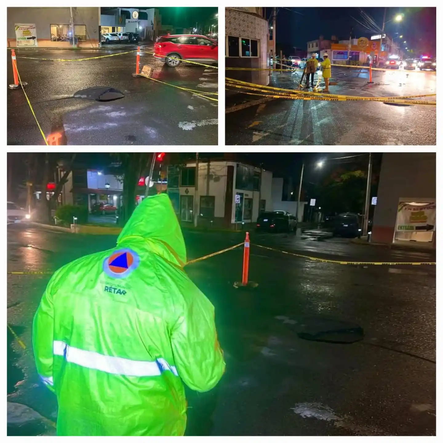Image from Radar News Querétaro : ⚠️🕳️🚨¡PRECAUCIÓN! SE ABRE SOCAVÓN TRAS INTENSAS LLUVIAS Anoche se ...