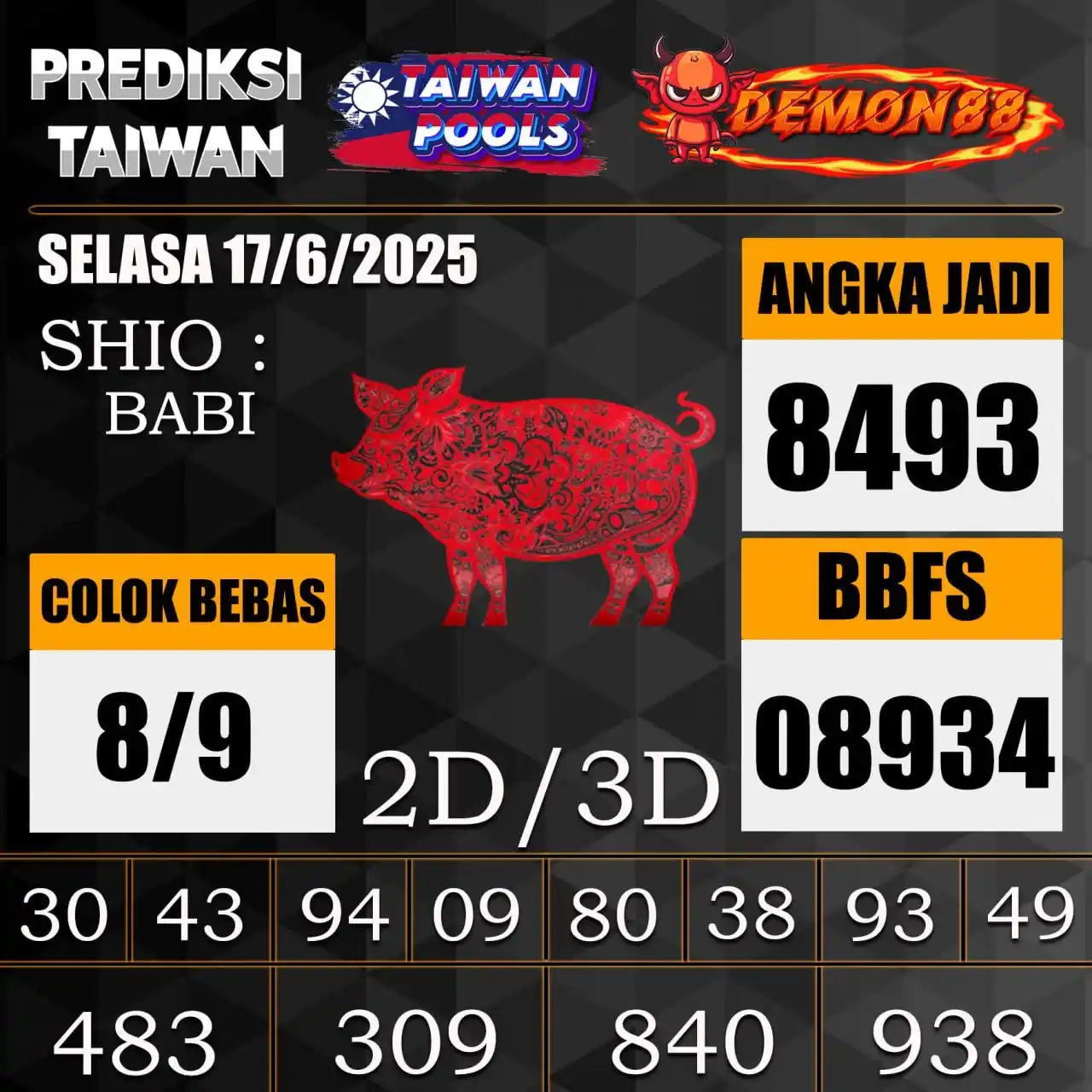 Image from PREDIKSI TOGEL ONLINE 4D DEMON88 Situs TOTO Togel 4D Online Terbaik Bandar Togel Online Terpercaya: PREDIKSI TOGEL TAIWAN 🇹🇼🇹🇼🇹🇼🇹🇼🇹🇼🇹🇼 17 June 2025 BBFS : 089...