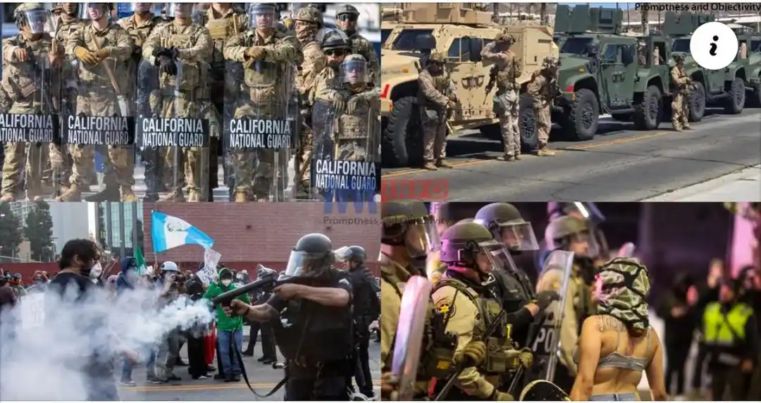 Image from Mimi Mefo Info (MMI) : President Trump has deployed an additional 2,000 National Guard troops...