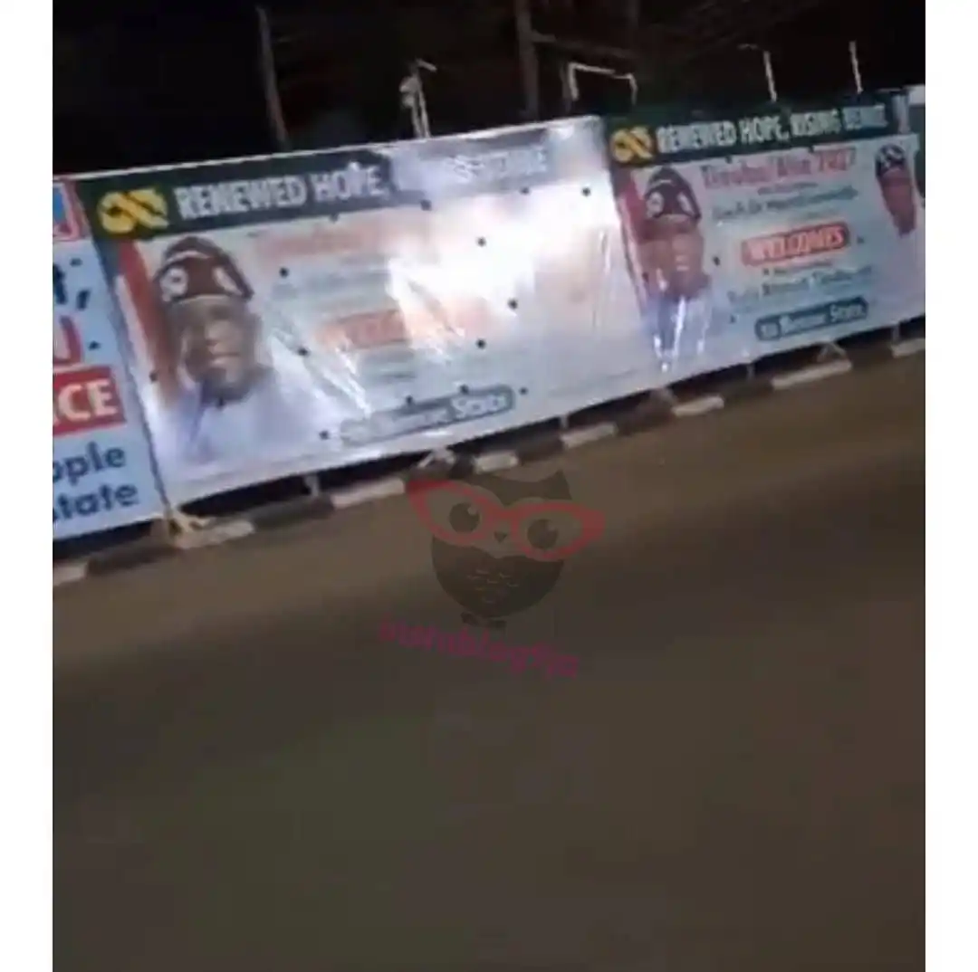 Image from Instablog9ja Network: Presidential Visit: ‘Thank you for your condeolence’ banners found in ...