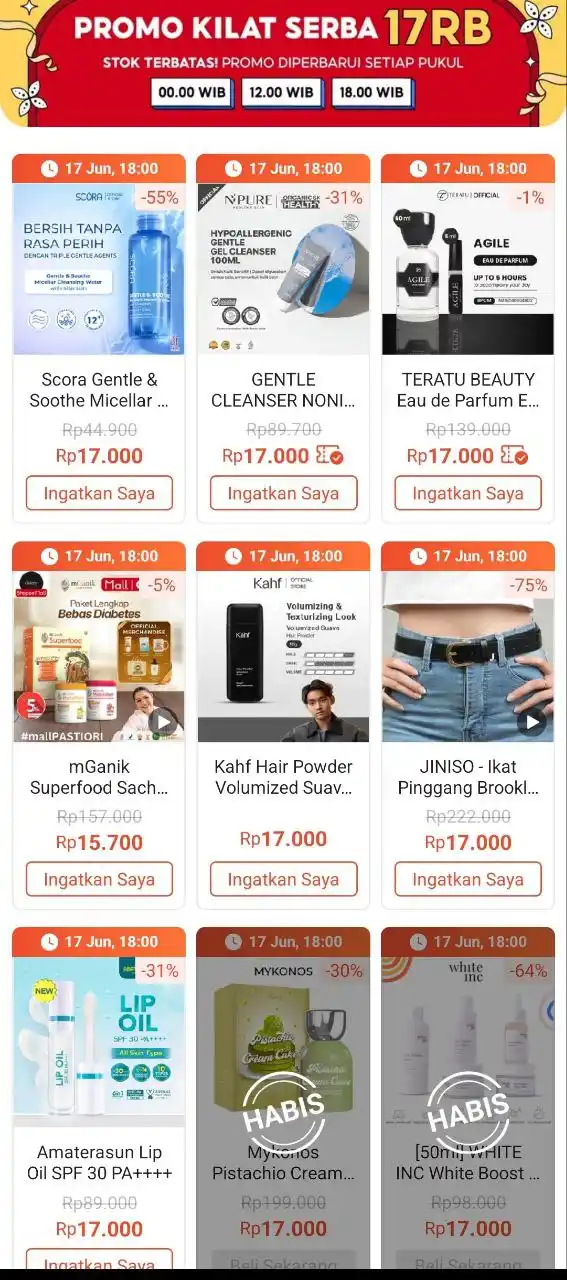 Image from Racun Shopee Receh: Promo Kilat Serba 17RB ⚡ ⏰ 18:00 WIB SCORA Gentle & Soothe Micellar...